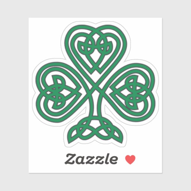 Celtic Knot Shamrock Sticker (Sheet)