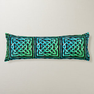 Celtic Knot - Square Blue Green Body Pillow