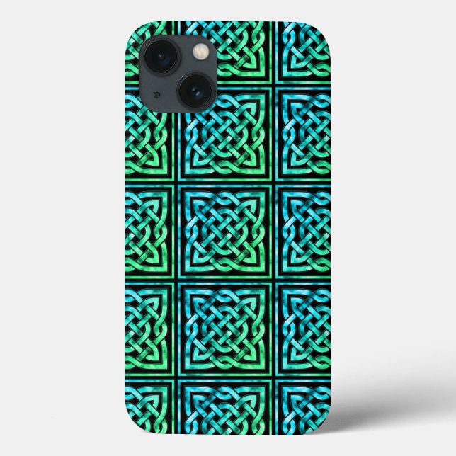 Celtic Knot - Square Blue Green Case-Mate iPhone Case (Back)