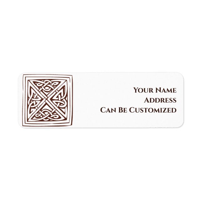 Celtic Knot Square Return Address Label (Front)