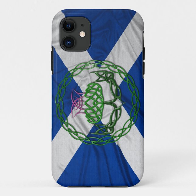 Celtic Knot Thistle And Flag Case-Mate iPhone Case (Back)