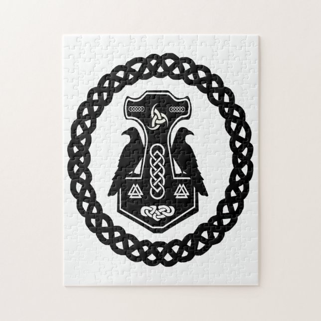 Celtic Knot Thor's Hammer Jigsaw Puzzle (Vertical)