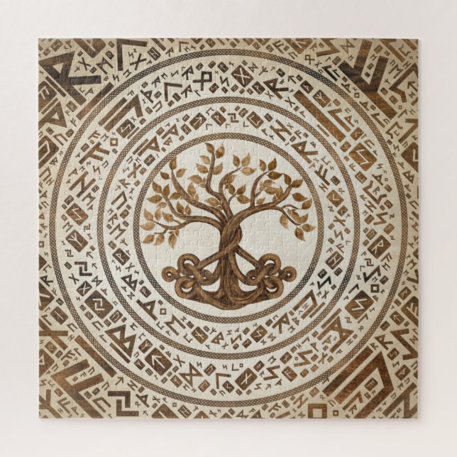 Celtic Knot Tree of life -Yggdrasil Jigsaw Puzzle (Vertical)