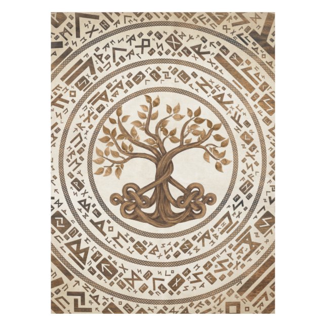 Celtic Knot Tree of life -Yggdrasil Tablecloth (Front)