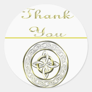 Celtic Knot Wedding Invitation Set Classic Round Sticker