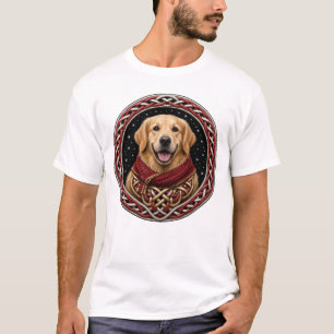 Celtic Knot Winter Golden Retriever T-Shirt