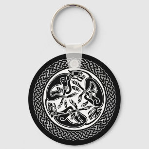 Celtic Knot with Hounds Key Ring