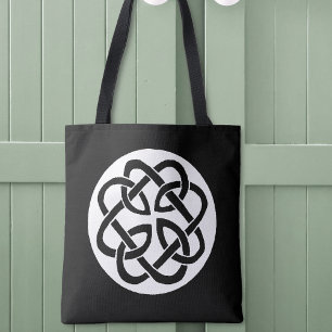 Celtic Knot Work Circle Tote Bag