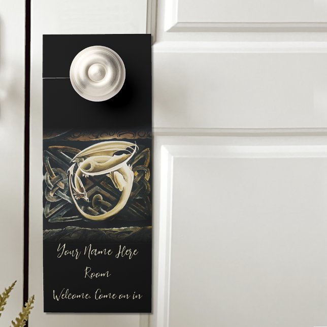 Celtic Knot Work Cream Dragon Door Hanger (Creator Uploaded)