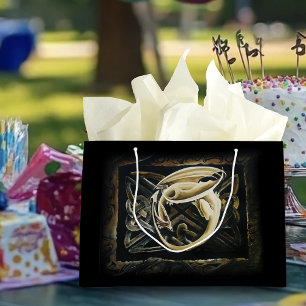 Celtic Knot Work Cream Dragon Large Gift Bag