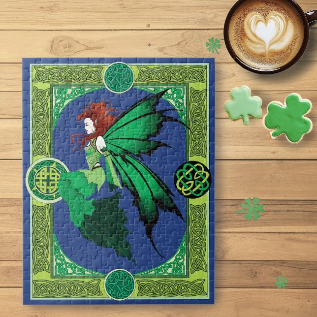 Celtic Knot Work Green Fairy Jigsaw Puzzle (Creator Uploaded)
