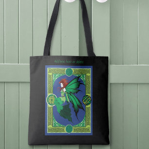 Celtic Knot Worth Green Fairy Tote Bag
