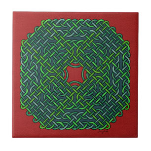 celtic knot wreath ceramic tile