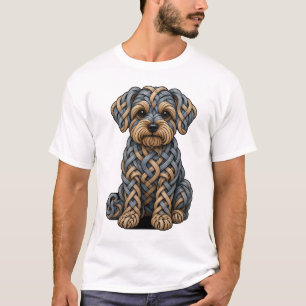 Celtic Knot Yorkiepoo Dog Art T-Shirt