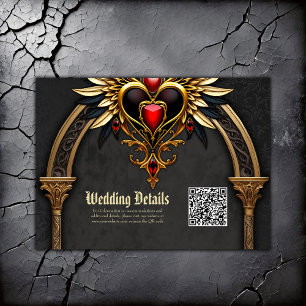 Celtic knots and a heart in Gothic elegance. Enclosure Card