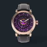 CELTIC KNOTS FLOWER AND PURPLE AMETHYST GEM STONES WATCH<br><div class="desc">Elegant and unique design , pink gem stones with celtic knots. Very accurated nurbs modelling and rendering in 3D  by Bulgan Lumini .Part from series Hyper Talismans</div>