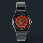 CELTIC KNOTS FLOWER AND RED RUBY GEM STONES WATCH<br><div class="desc">Elegant and unique design , pink gem stones with celtic knots. Very accurated nurbs modelling and rendering in 3D by Bulgan Lumini .Part from series Hyper Talismans</div>