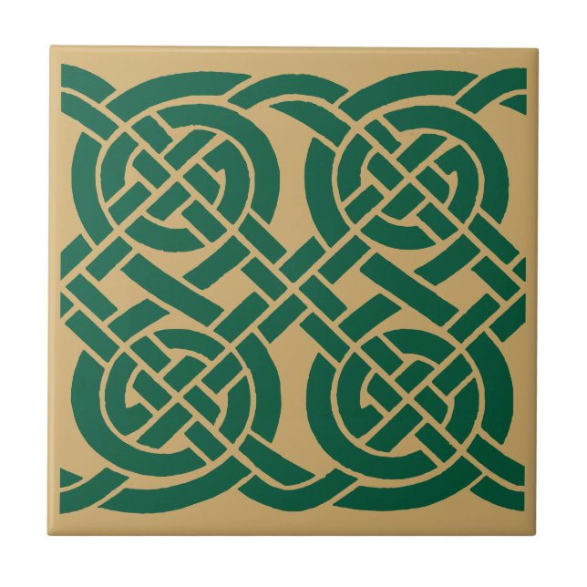 Celtic Knots Frieze Pattern Ceramic Tile (Front)