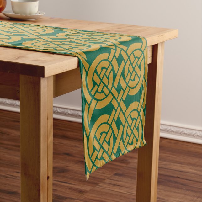 Celtic Knots Frieze Pattern Short Table Runner (In Situ)