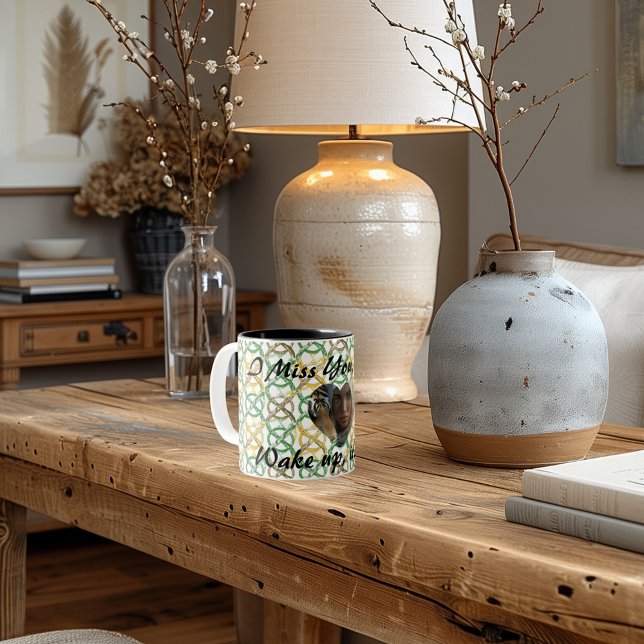 Celtic Knots Personalised design Text and Image. Two-Tone Coffee Mug (Creator Uploaded)