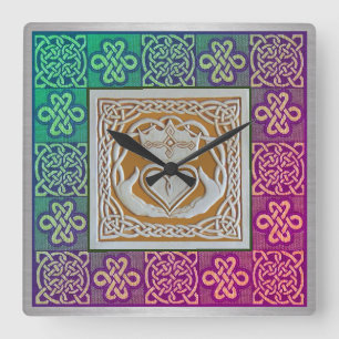 Celtic Knots Square Wall Clock