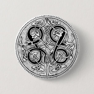 Celtic knotwork 6 cm round badge