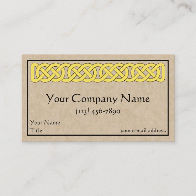 Celtic Knotwork Band Business Card (Front)