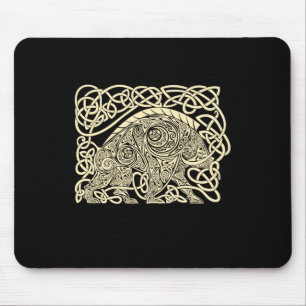 Celtic Knotwork Boar - Ancient Tribal Symbol Stick Mouse Pad