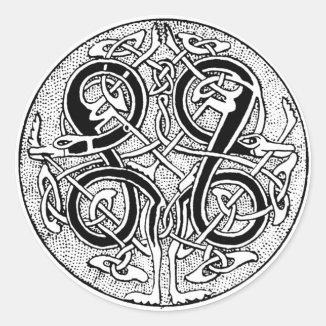 Celtic knotwork classic round sticker (Front)