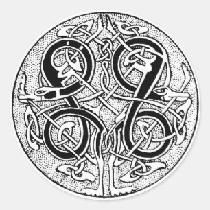 Celtic knotwork classic round sticker