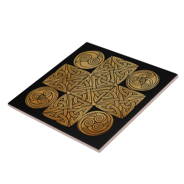 Celtic Knotwork Cross Tile (Side)