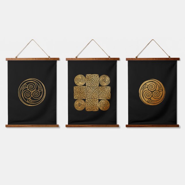  Celtic Knotwork Designs Set Hanging Tapestry (Triple)