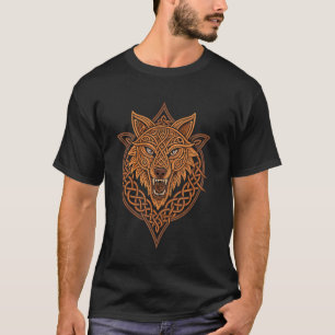 Celtic Knotwork Fenrir - Norse Wolf - Odin & Norse T-Shirt