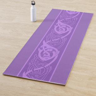 Celtic Knotwork Fish in Purple Yoga Mat