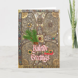 Celtic knotwork illuminated manuscript card