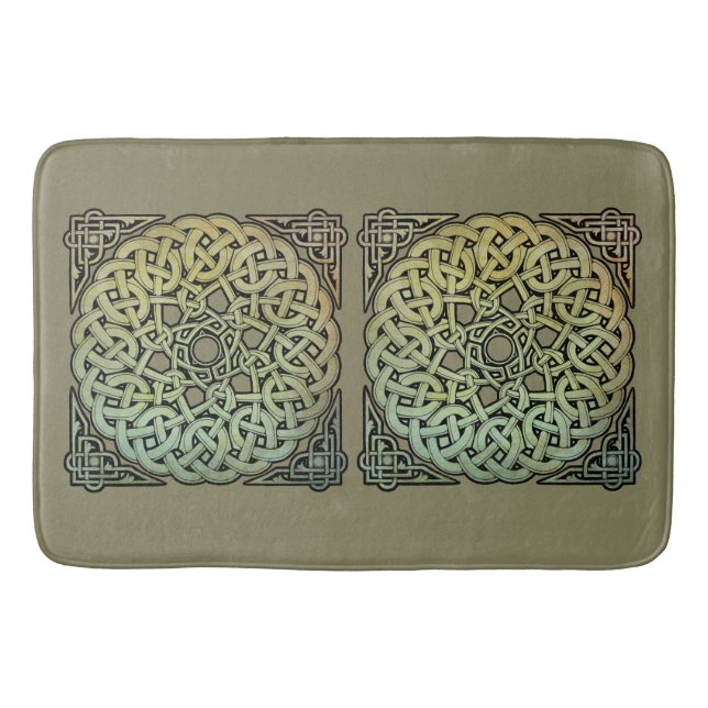 Celtic Knotwork Mandala Bath Mat (Front)