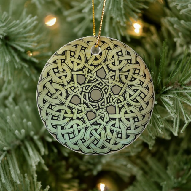 Celtic Knotwork Mandala Ceramic Tree Decoration (Tree)