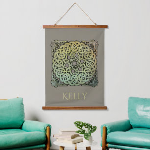 Celtic Knotwork Mandala Personalised  Hanging Tapestry