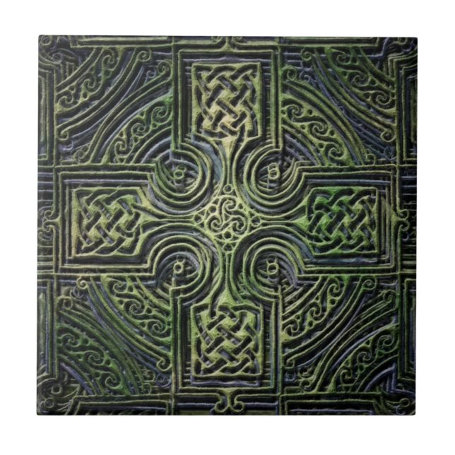 Celtic knotwork St. Patrick's Day Ceramic Tile (Front)