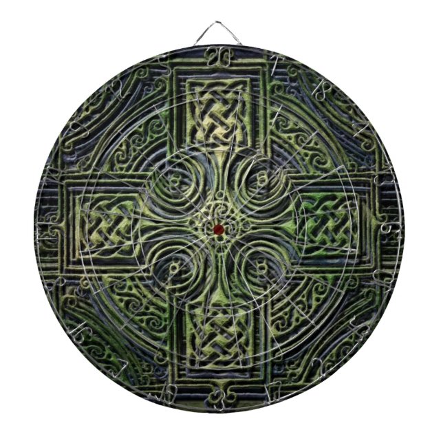 Celtic knotwork St. Patrick's Day Dartboard (Front)