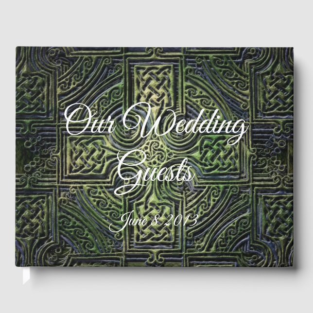 Celtic knotwork St. Patrick's Day Guest Book (Front)