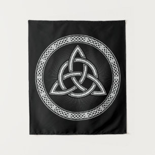 Celtic Knotwork Trinity Distressed White Tapestry