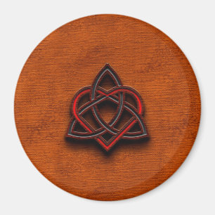 Celtic Knotwork Valentine Heart Canvas Texture 1 Magnet