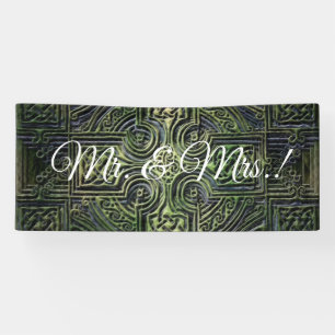 Celtic knotwork wedding reception banner