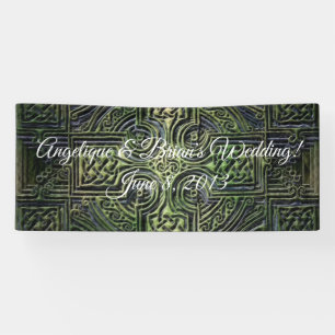 Celtic knotwork wedding reception banner