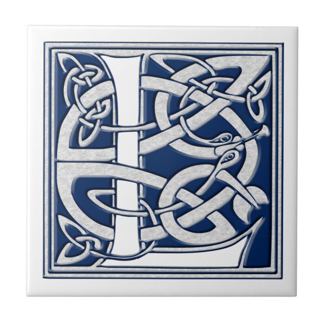 Celtic L Monogram Ceramic Tile (Front)