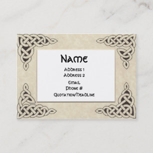 Celtic Lace chubby business card