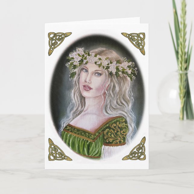 Celtic lady, Guinevere greeting card (Front)