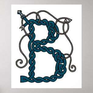 Celtic Letter B print