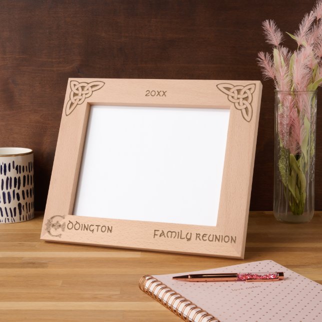 Celtic Letter E Custom Name Etched Frames (Left)